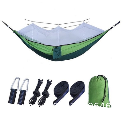 Camping Hammock with Mosquito Net, Hammocks with 13ft Tree Straps Carabiners, Automatic Quick Open Outdoor