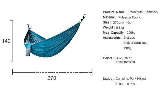 Camping Hammock with Mosquito Net, Hammocks with 13ft Tree Straps Carabiners, Automatic Quick Open Outdoor