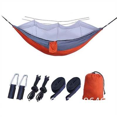 Camping Hammock with Mosquito Net, Hammocks with 13ft Tree Straps Carabiners, Automatic Quick Open Outdoor