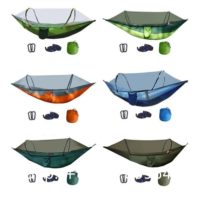 Camping Hammock with Mosquito Net, Hammocks with 13ft Tree Straps Carabiners, Automatic Quick Open Outdoor