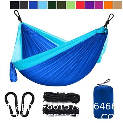 Camping Hammock with Mosquito Net, Hammocks with 13ft Tree Straps Carabiners, Automatic Quick Open Outdoor