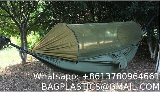 Camping Hammock with Mosquito Net, Hammocks with 13ft Tree Straps Carabiners, Automatic Quick Open Outdoor