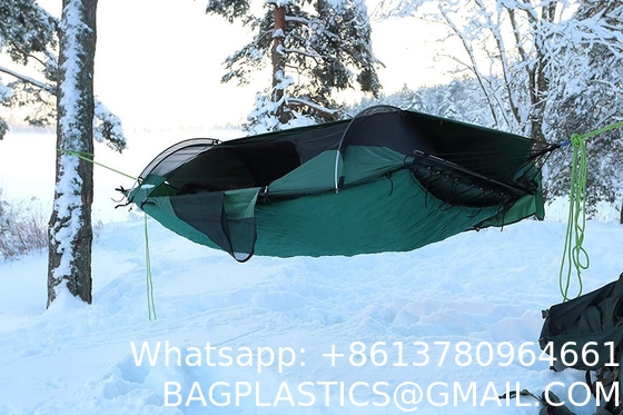 Camping Hammock with Mosquito Net, Hammocks with 13ft Tree Straps Carabiners, Automatic Quick Open Outdoor
