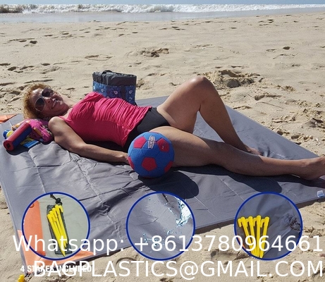 Camping Rug, Beach Blanket Silky Soft 85"x72" Boho Sand Proof Beach Blanket Sand Proof Mat with Corner Pockets