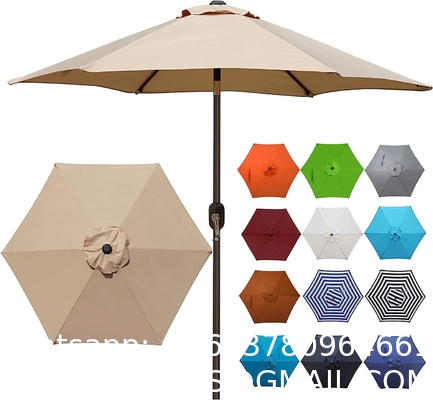 Patio Umbrella, Yard Umbrella Push Button Tilt Crank, Terrace Garden Restaurant Patio Parasol Outdoor Umbrella