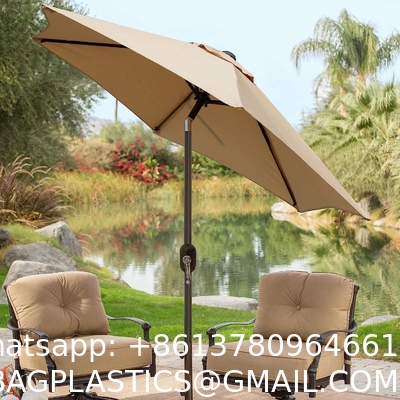 Patio Umbrella, Yard Umbrella Push Button Tilt Crank, Terrace Garden Restaurant Patio Parasol Outdoor Umbrella