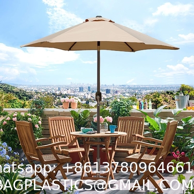 Patio Umbrella, Yard Umbrella Push Button Tilt Crank, Terrace Garden Restaurant Patio Parasol Outdoor Umbrella