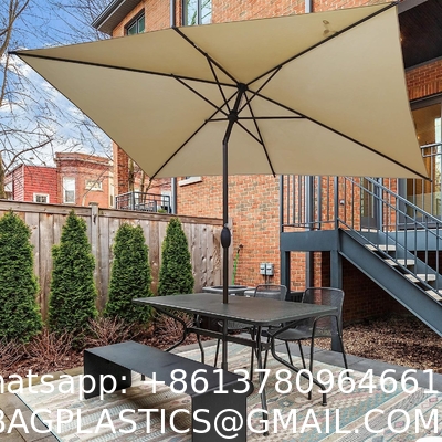 Outdoor Market Umbrella with Sand Anchor and Carrying Bag, Portable Patio and Beach Umbrella with Anchor