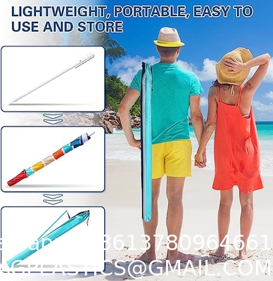 Portable Beach Umbrella With Sand Anchor, Tilt Pole, Carry Bag, Air Vent, Heavy Duty Wind Portable