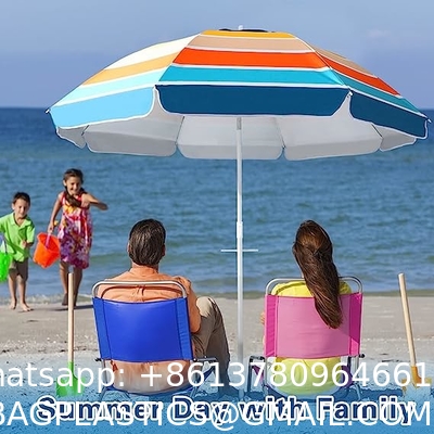Portable Beach Umbrella With Sand Anchor, Tilt Pole, Carry Bag, Air Vent, Heavy Duty Wind Portable