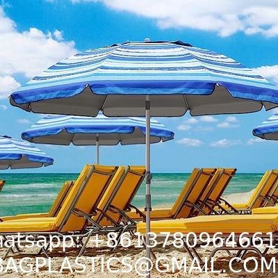 Portable Beach Umbrella With Sand Anchor, Tilt Pole, Carry Bag, Air Vent, Heavy Duty Wind Portable