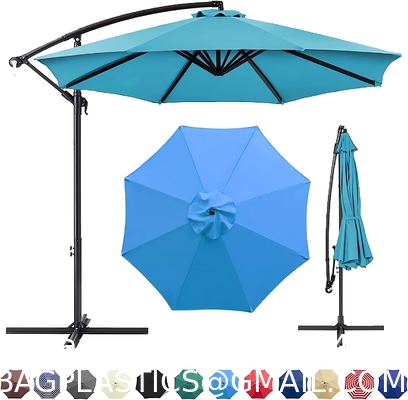 Patio Umbrella, Yard Umbrella Push Button Tilt Crank, Terrace Garden Restaurant Patio Parasol Outdoor Umbrella