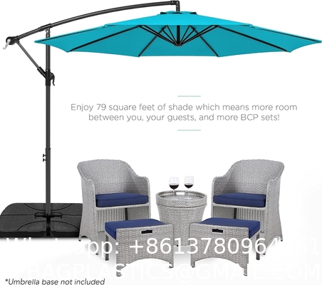 Patio Umbrella, Yard Umbrella Push Button Tilt Crank, Terrace Garden Restaurant Patio Parasol Outdoor Umbrella