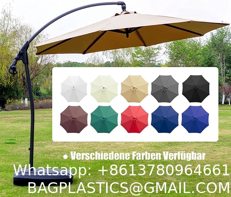 Patio Umbrella, Yard Umbrella Push Button Tilt Crank, Terrace Garden Restaurant Patio Parasol Outdoor Umbrella