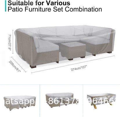 Patio Furniture Set Cover Outdoor Sectional Sofa Set Covers Outdoor Table Chair Set Covers Water Resistant Large