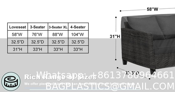 Outdoor Liners Outdoor Waterproof Patio Loveseat Couch Cover - UV Resistant Patio Sofa Furniture Covers Weatherproof
