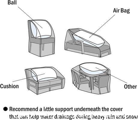 Outdoors Heavy Duty Waterproof Anti-UV Extra Large Patio Furniture/Sectional Sofa Cover,140"x86"