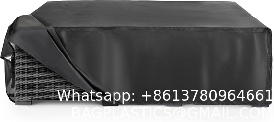 Outdoor Waterproof Patio Furniture Covers,420D Oxford Polyester Black Rectangular Sectional Furniture Set Covers