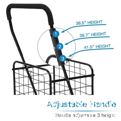 Utility Shopping Cart-Durable Folding Design For Easy Storage, Utility Cart with Wheels Shopping Climber Cart
