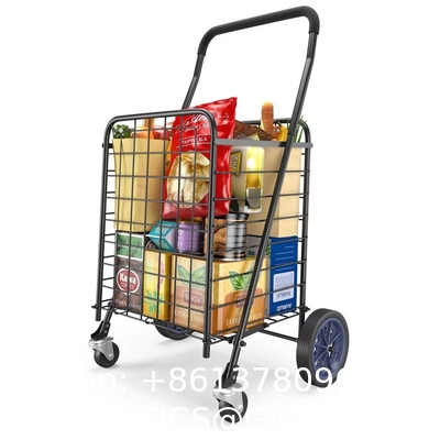 Utility Shopping Cart-Durable Folding Design For Easy Storage, Utility Cart with Wheels Shopping Climber Cart