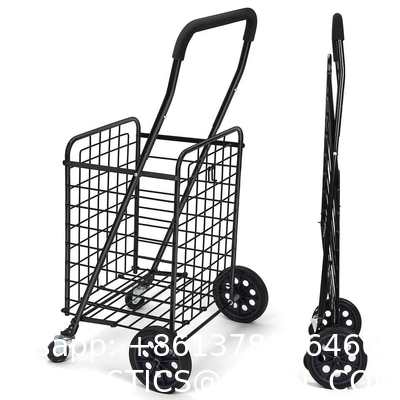 Utility Shopping Cart-Durable Folding Design For Easy Storage, Utility Cart with Wheels Shopping Climber Cart