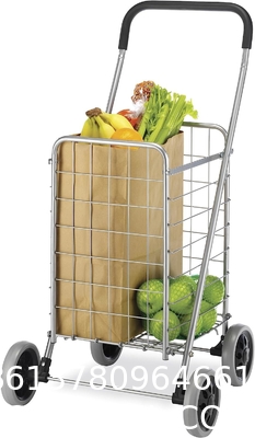 Utility Shopping Cart-Durable Folding Design For Easy Storage, Utility Cart with Wheels Shopping Climber Cart
