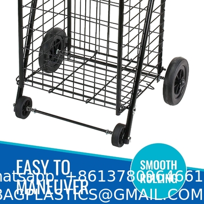 Utility Shopping Cart-Durable Folding Design For Easy Storage, Utility Cart with Wheels Shopping Climber Cart