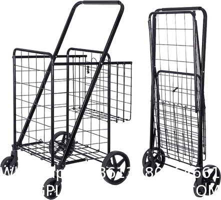 Utility Shopping Cart-Durable Folding Design For Easy Storage, Utility Cart with Wheels Shopping Climber Cart