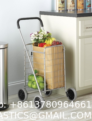 Utility Shopping Cart-Durable Folding Design For Easy Storage, Utility Cart with Wheels Shopping Climber Cart