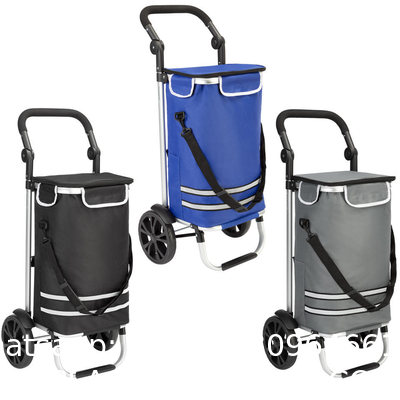 Laundry Utility Big Capacity Grocery Shopping Cart Lightweight Folding Waterproof Insulated Shopping Trolley