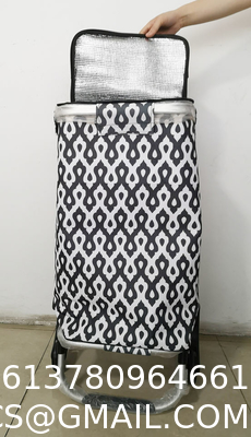 Laundry Utility Big Capacity Grocery Shopping Cart Lightweight Folding Waterproof Insulated Shopping Trolley