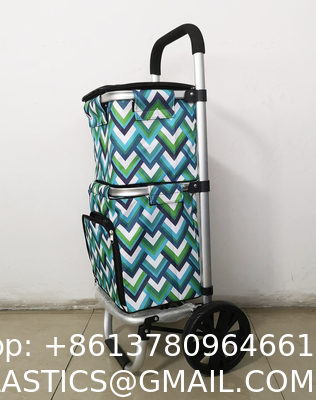 Laundry Utility Big Capacity Grocery Shopping Cart Lightweight Folding Waterproof Insulated Shopping Trolley