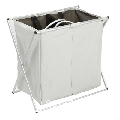 Foldable Clothing Bag Collapsible Extra Large Washing Dirty Clothes Laundry Basket Hamper 3 Compartments