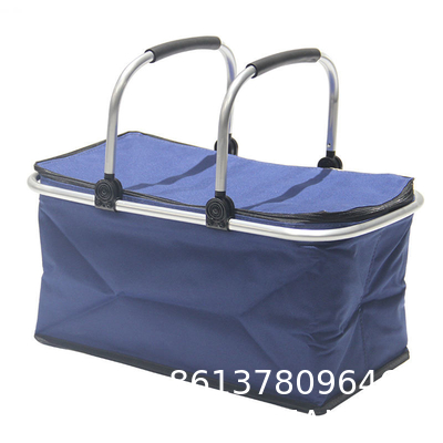 Wholesale Outdoor Portable Insulated Cooler Lunch Bags Storage Box Camping Portable Picnic Basket With Lid