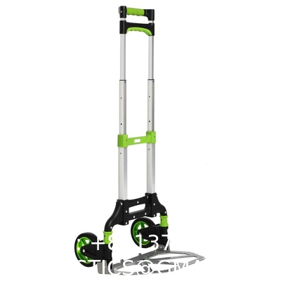 Folding Hand Truck Dolly, 264 Lb Capacity Heavy-Duty Luggage Trolley Cart Telescoping Handle and PP+EVA Wheels