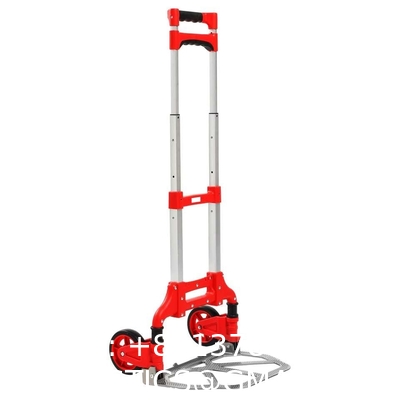 Folding Hand Truck Dolly, 264 Lb Capacity Heavy-Duty Luggage Trolley Cart Telescoping Handle and PP+EVA Wheels