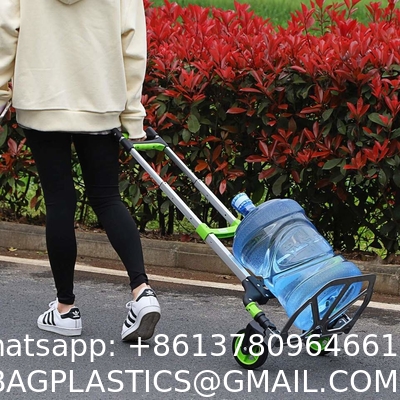 Folding Hand Truck Dolly, 264 Lb Capacity Heavy-Duty Luggage Trolley Cart Telescoping Handle and PP+EVA Wheels
