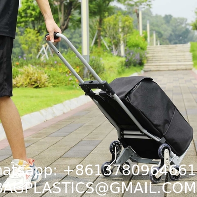Folding Hand Truck Dolly, 264 Lb Capacity Heavy-Duty Luggage Trolley Cart Telescoping Handle and PP+EVA Wheels