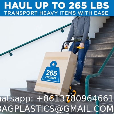 Folding Steel Trolley Platform Handtruck Brake Heavy Industrial Flatbed Truck Logistics Warehouse Handling