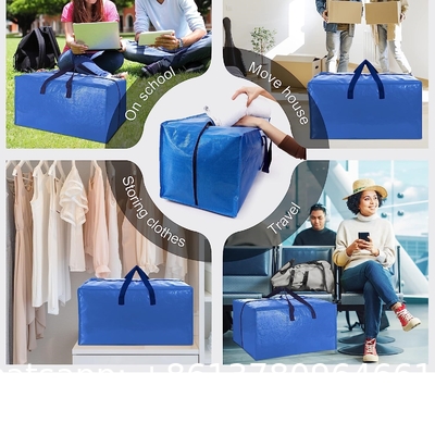 Heavy Duty Extra Large Moving Bags W/Backpack Straps - Strong Handles & Zippers, Storage Totes For Space Saving