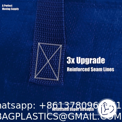 Heavy Duty Extra Large Moving Bags W/Backpack Straps - Strong Handles & Zippers, Storage Totes For Space Saving