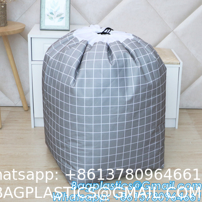 Drawstring Closure Sacks, Heavy Duty Laundry Bag Shoulder Strap, Tear Resistant Polyester Utility Bag Holds
