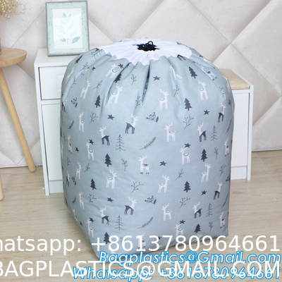 Drawstring Closure Sacks, Heavy Duty Laundry Bag Shoulder Strap, Tear Resistant Polyester Utility Bag Holds