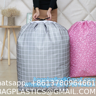 Drawstring Closure Sacks, Heavy Duty Laundry Bag Shoulder Strap, Tear Resistant Polyester Utility Bag Holds