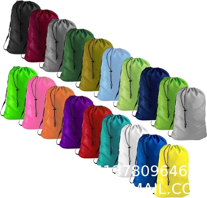 Drawstring Closure Sacks, Heavy Duty Laundry Bag Shoulder Strap, Tear Resistant Polyester Utility Bag Holds