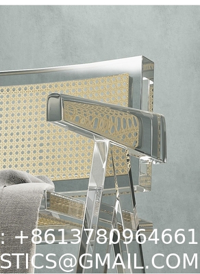 Modern Acrylic Stacking Kitchen Dining Room Arm Chair In Clear Fully Assembled Chair Transparent Plastic Dining