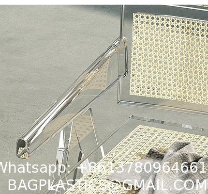 Modern Acrylic Stacking Kitchen Dining Room Arm Chair In Clear Fully Assembled Chair Transparent Plastic Dining