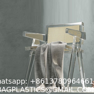 Modern Acrylic Stacking Kitchen Dining Room Arm Chair In Clear Fully Assembled Chair Transparent Plastic Dining