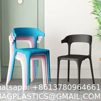 Clear Chair, Armless Acrylic Desk Chair with Golden Feet Swivel Molded Plastic Shell Chair Adjustable