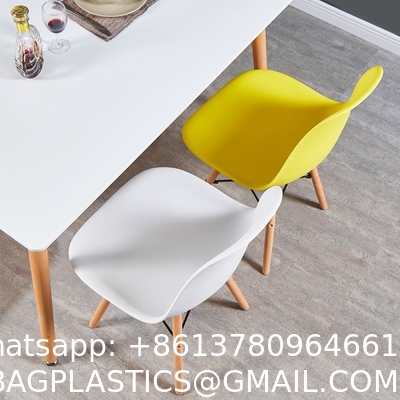 Clear Chair, Armless Acrylic Desk Chair with Golden Feet Swivel Molded Plastic Shell Chair Adjustable